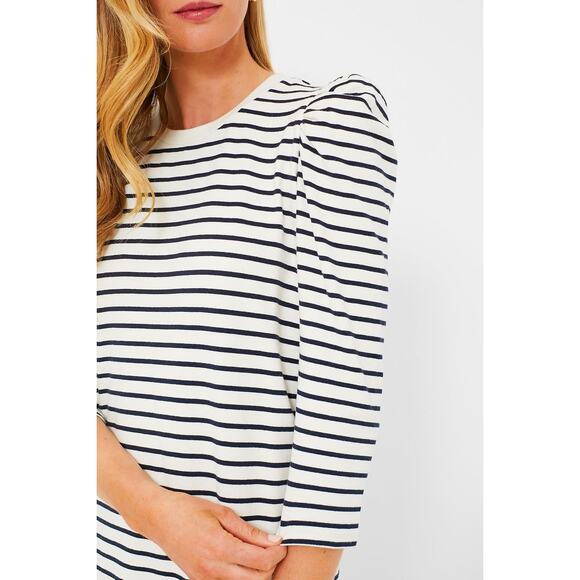 POMANDER PLACE Navy Stripe Vesty Mini Dress Size M NWT Retail $118 Tuckernuck - Picture 5 of 8